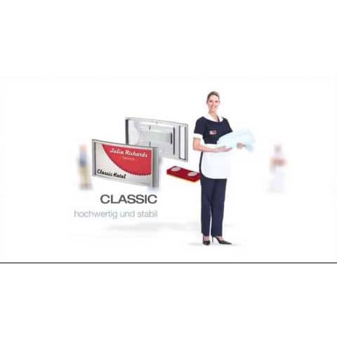 Portanomi DURABLE CLICK FOLD CON COMBI CLIP trasparente inserto 54x90 mm - PPL al 70% riciclato - conf. 25 - 821419